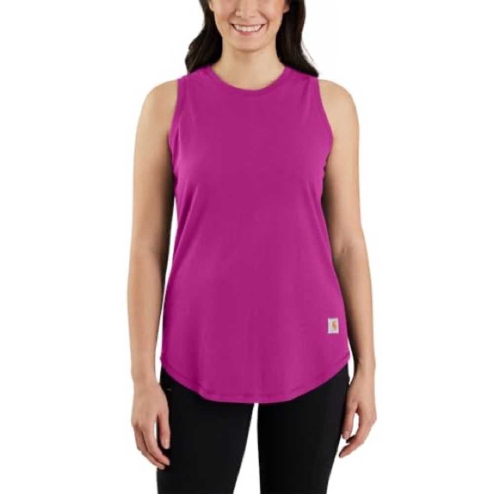 Carhartt Women's Women's Force Relaxed Fit Tank in Magenta Size Medium